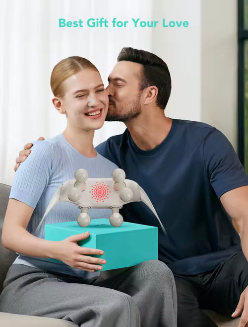 SKG Deep Tissue Shiatsu Neck & Shoulder Massager with Heat – Cordless Neck Massager for Pain Relief, Portable Electric Massage Device for Home, Office & Travel